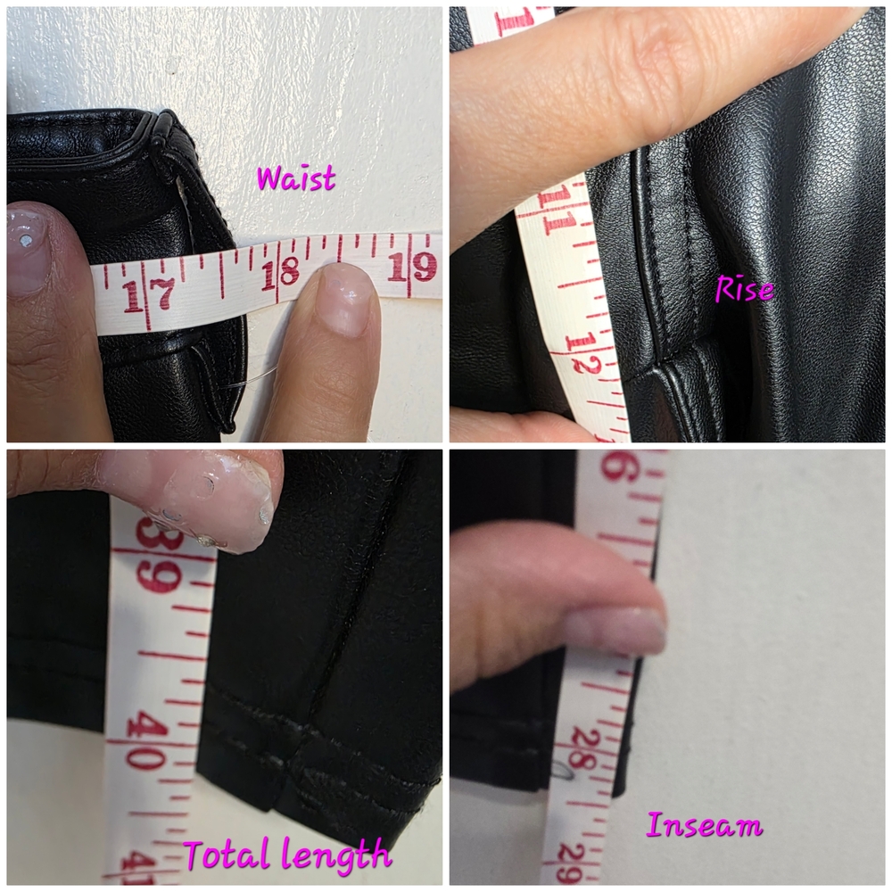 7 For All Mankind Black Vegan Leather Skinny Pants - Picture 14 of 15